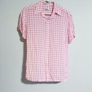 VDM - Pink and White Gingham Print Shirt